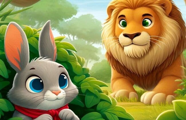 Conejo Saltarín y León Amable