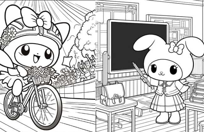 Dibujos My melody para colorear