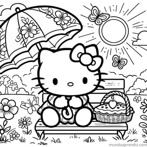 Hello Kitty en el parque