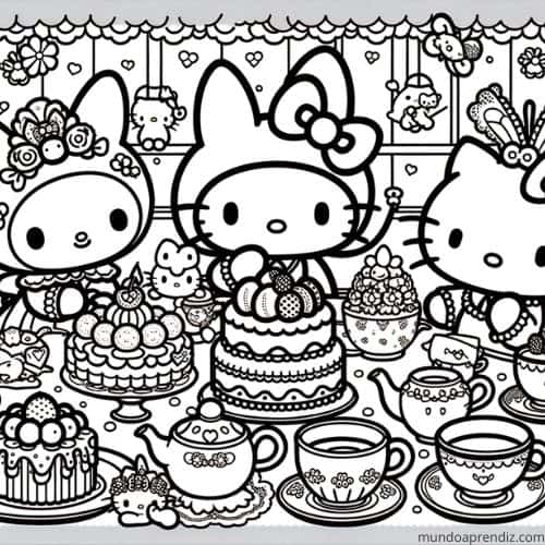 Kuromi en una Fiesta de Té
