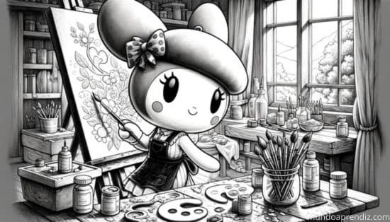 My Melody como pintora