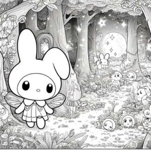 Dibujos de My melody para colorear ¡Imprime y diviértete pintando!