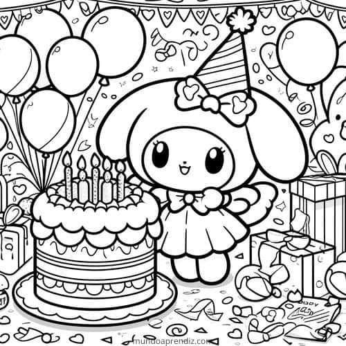 My Melody en una fiesta de cumpleaños