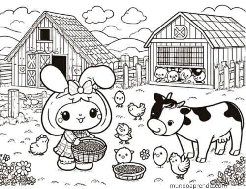 My Melody en una granja