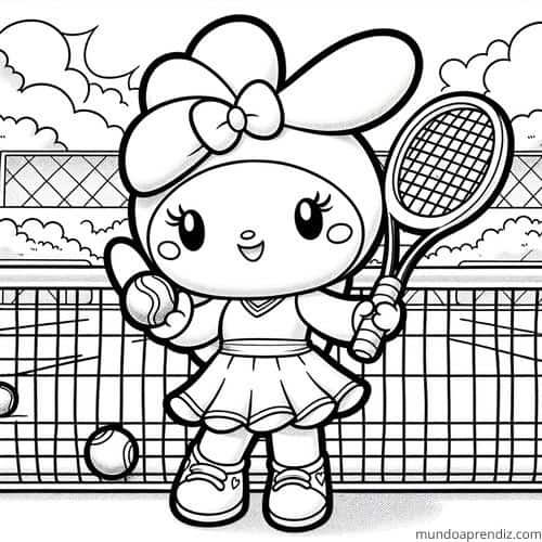 My Melody jugando al tenis