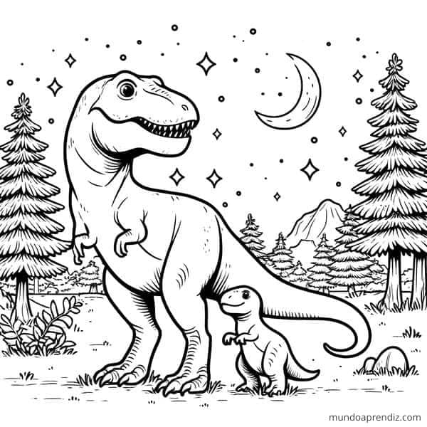 Tiranosaurio Rex y su Cría