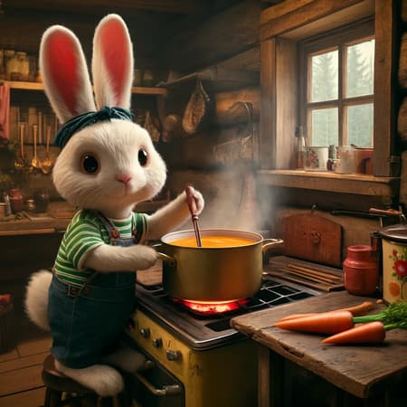 conejito cocinando
