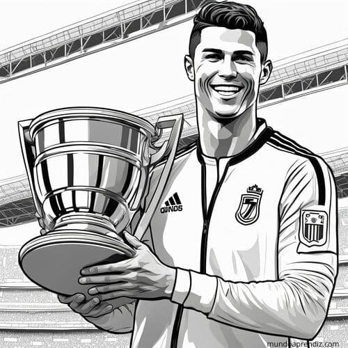 Cristiano Ronaldo levantando un trofeo