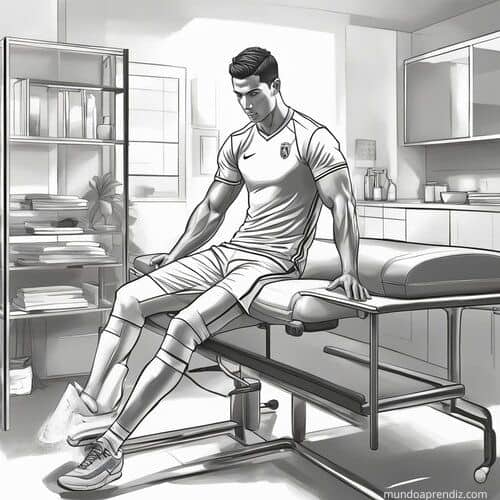 Cristiano en sala de fisioterapia