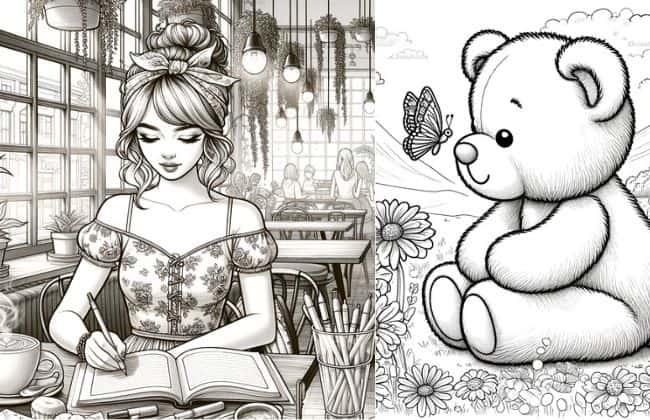 Dibujos aesthetic para colorear