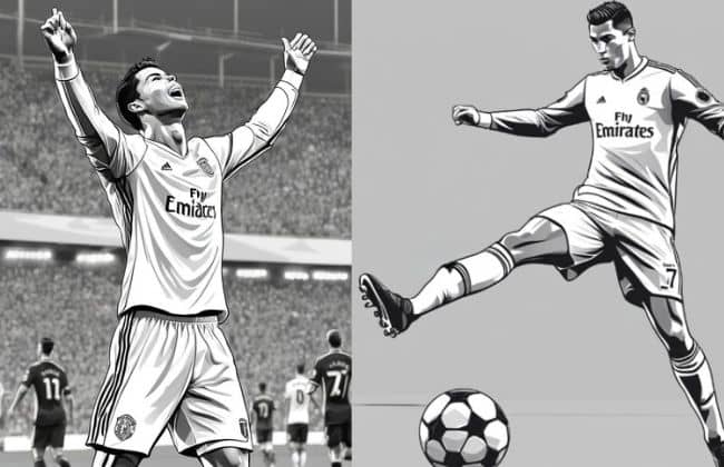 Dibujos de cristiano Ronaldo para colorear