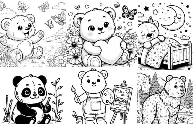 Dibujos de ositos para colorear