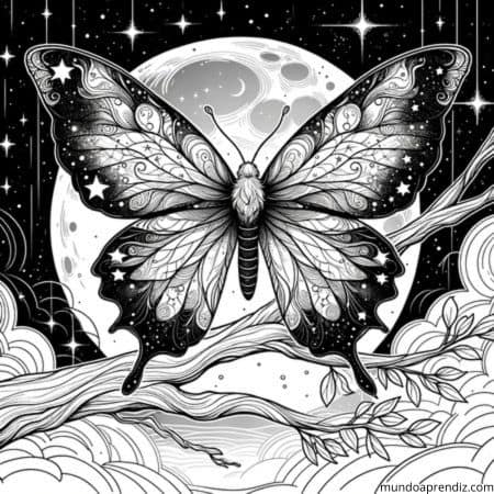 una mariposa Nocturna en Ambiente Místico