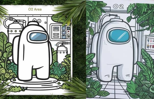 dibujos de among us para colorear