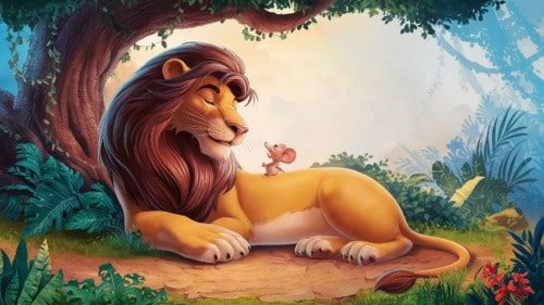 El león y el ratón