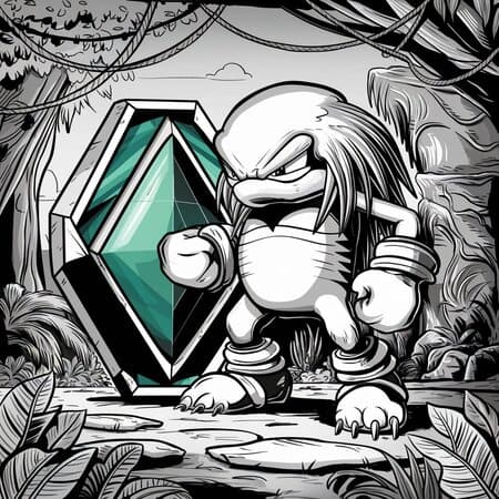 Knuckles the Echidna colorear