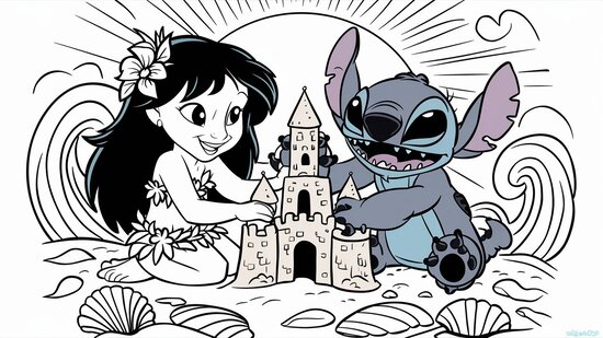 Lilo y Stitch la playa