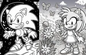 dibujos de sonic para colorear