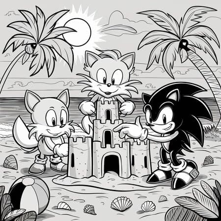 super sonic para colorear