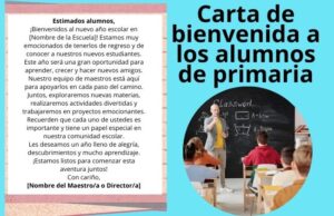 Carta de bienvenida a los alumnos