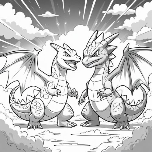 Charizard y un Dragonite