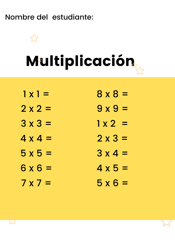ficha multiplicar
