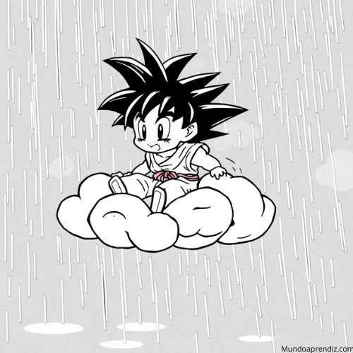goku en su nube