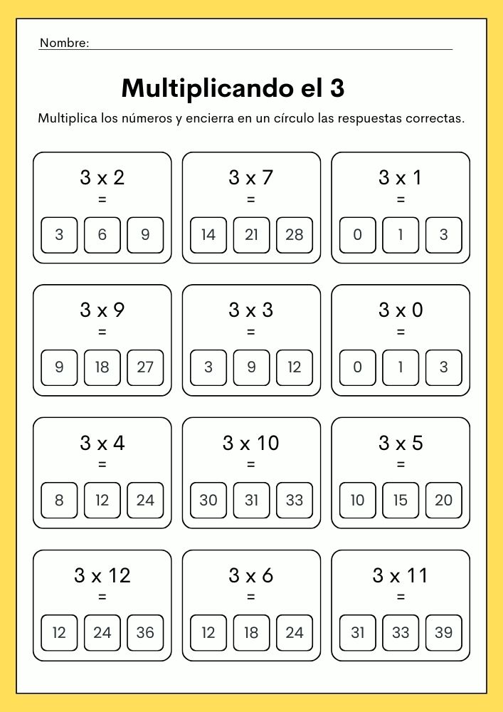 multiplicando el 3
