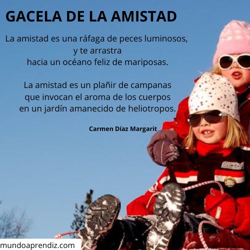 poemas cortos para niños de amistad con autor