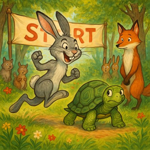 El conejo y tortuga cuento