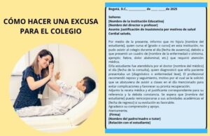 excusa para el colegio