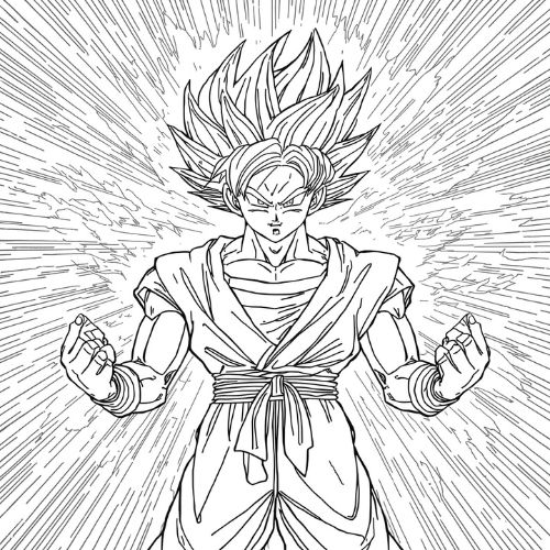Goku Ultra Instinto canalizando energía