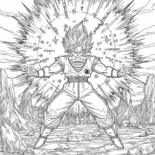 Goku Ultra Instinto en concentracion
