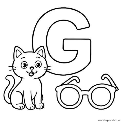Letra G para colorear