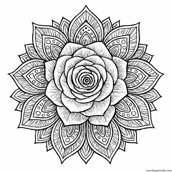 Mandala de una Rosa