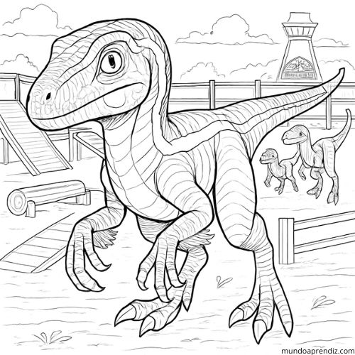 Velociraptor Blue para colorear