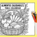 comida saludable para colorear