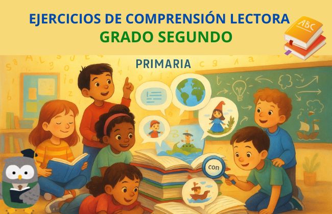 20 Ejercicios de comprensión de lectura para segundo grado