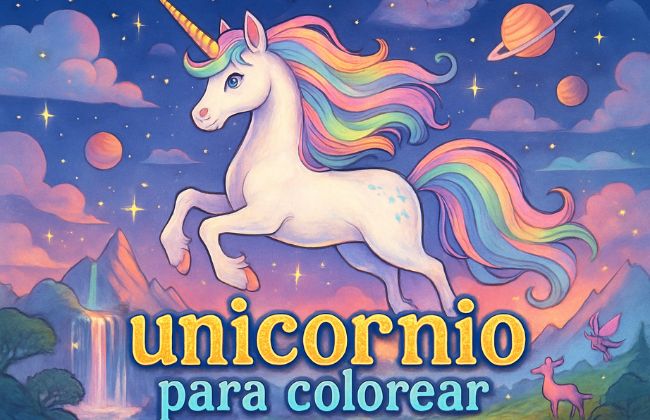dibujo de unicornio para colorear