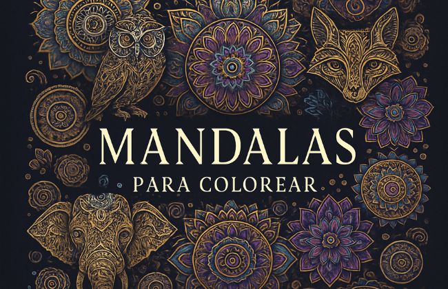 Dibujos de Mandalas para colorear e imprimir: Animales, flores y más