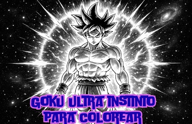 Goku Ultra Instinto para Colorear: ¡Imprime y Pinta tus Dibujos!