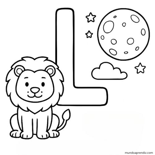letra L para colorear