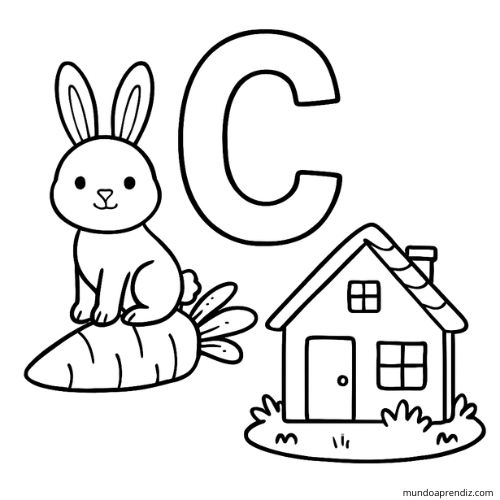 letra c para colorear