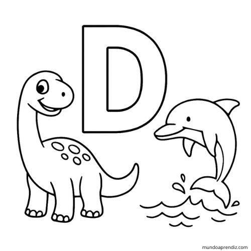 letra d para colorear