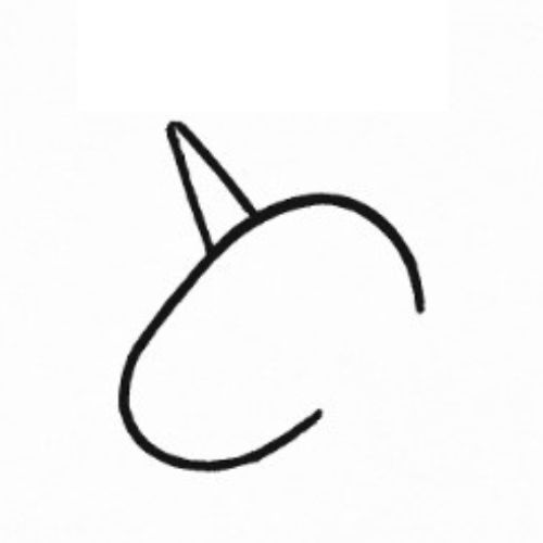 paso 1 para dibujar unicornio