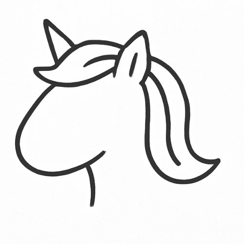 paso 2 para dibujar unicornio