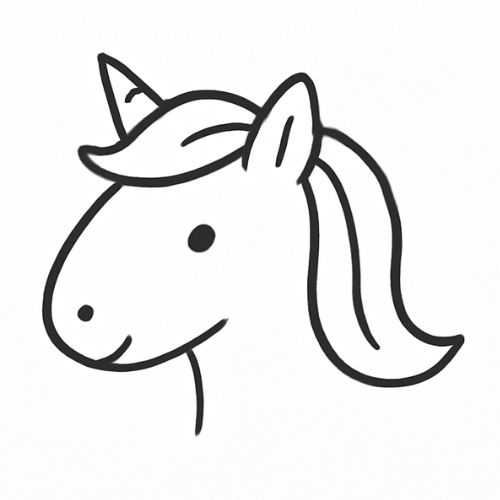 paso 3 para dibujar unicornio
