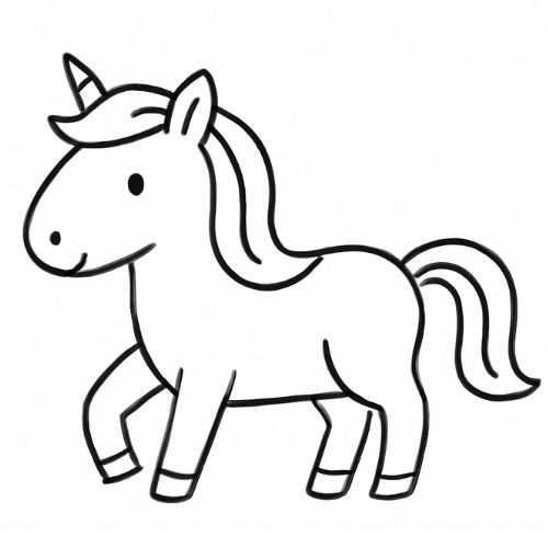 paso 4 para dibujar unicornio