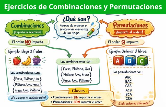 Ejercicios de Combinaciones y Permutaciones