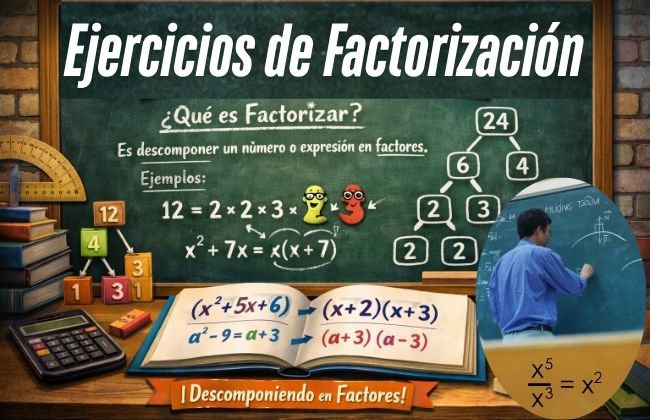 30 Ejercicios de factorización: problemas resueltos paso a paso